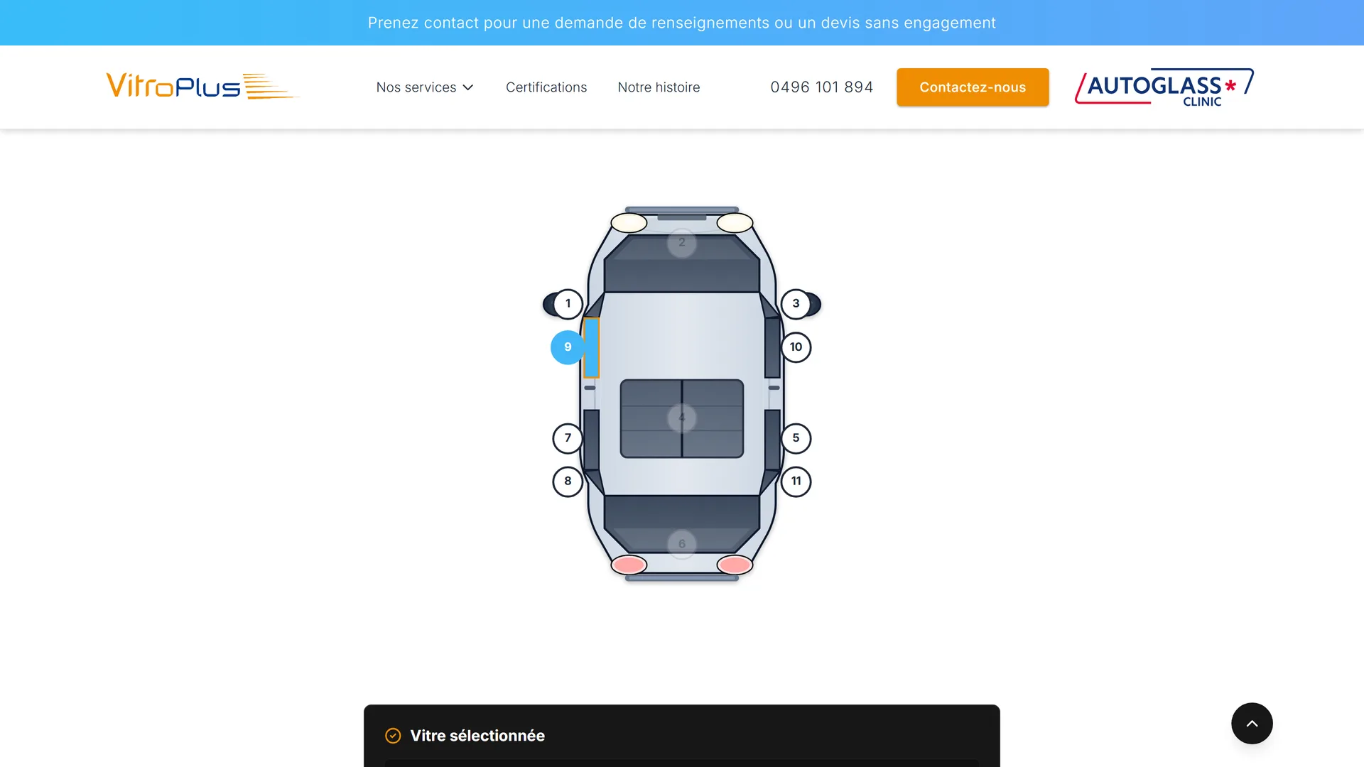 Voiture en SVG : sélection d’une vitre latérale