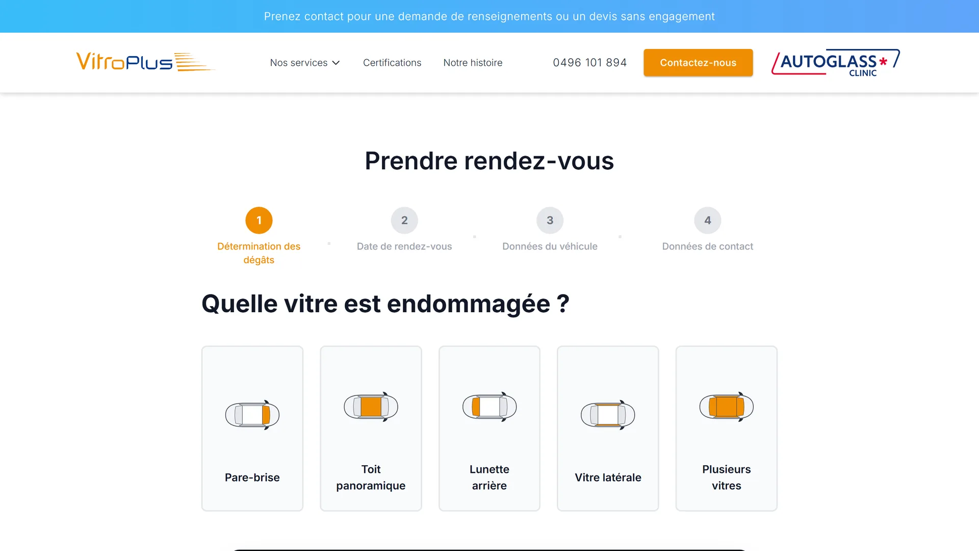 Page « Prendre rendez-vous »